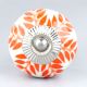 Orange Leaf Ceramic Knob