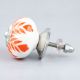 Orange Leaf Ceramic Knob