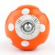 Orange Polka Dot Ceramic Cabinet Knob