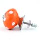 Orange Polka Dot Ceramic Cabinet Knob