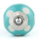Sea Green Etched Dot Ceramic Drawer Knob