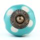 Sea Green Etched Dot Ceramic Drawer Knob
