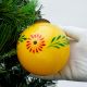 Set Of 3 piece Yellow Round Flower Christmas Hanging