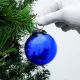 Set Of 4 piece Navy Blue Round Christmas Hanging