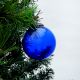 Set Of 4 piece Navy Blue Round Christmas Hanging