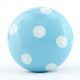 Sky Blue White Polka Almirah Knob