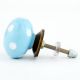 Sky Blue White Polka Almirah Knob