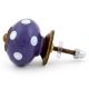 Navy Blue White Polka Dot Knob