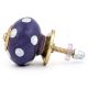 Navy Blue White Polka Dot Knob