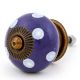 Navy Blue White Polka Dot Knob