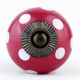 Blood Red White Polka Wardrobe Knob