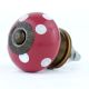 Blood Red White Polka Wardrobe Knob