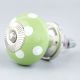 Lime Green White Polka Dotted Cabinet Knob
