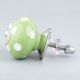 Lime Green White Polka Dotted Cabinet Knob