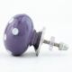 Purple White Polka Dotted Drawer Knob