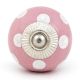 Pink Polka Dotted Small Ceramic Cabinet Knobs