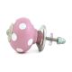 Pink Polka Dotted Small Ceramic Cabinet Knobs