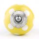 Yellow Dotted Small Ceramic Cabinet Knobs