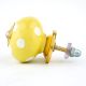 Yellow Dotted Small Ceramic Cabinet Knobs