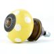 Yellow Dotted Small Ceramic Cabinet Knobs