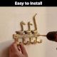 Vintage Brass Key Holder for 4 keys Wall Decor 3 Ducks Design