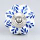 Blue Leaf Ceramic Melon Cabinet Knob Online