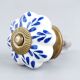 Blue Leaf Ceramic Melon Cabinet Knob Online