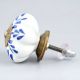 Blue Leaf Ceramic Melon Cabinet Knob Online