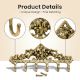Brass Victorian Small Floral Arrrangement Six Wall Hook
