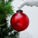 Antique Red Round Christmas Hanging