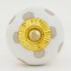White Polka Dot Ceramic Knob 45