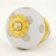 White Polka Dot Ceramic Knob 45