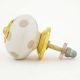 White Polka Dot Ceramic Knob 45