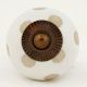 White Polka Dot Ceramic Knob 45