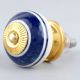 Navy Blue Striped Knob