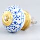 Blue Aster Flower Dresser Knob