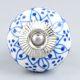 Blue Aster Flower Dresser Knob
