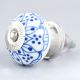 Blue Aster Flower Dresser Knob