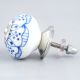 Blue Aster Flower Dresser Knob