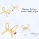 Decorative Brass Golden Bow Drawer Knob
