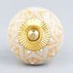 Mustard Floral Ceramic Knob