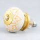 Mustard Floral Ceramic Knob