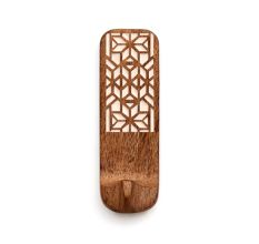 Wooden Handmade Brown And White Adhesive Wall Hook