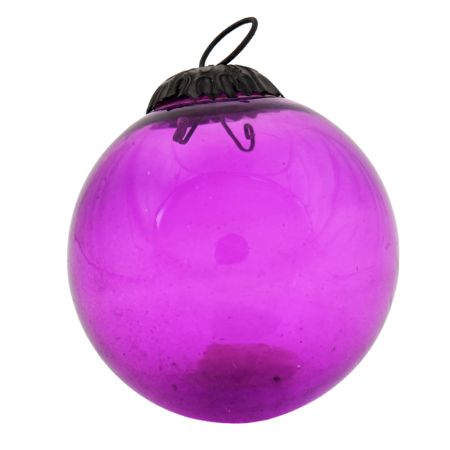 Set Of 4 piece Purple Round Christmas Hanging