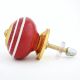 Red White Stripes Knob