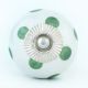 White Green Polka Dot Ceramic Cabinet Knob