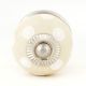 Cream White Polka Dot Small Dresser Knob