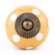 Mustard White Polka Ceramic Almirah Knob
