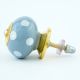Grey Dotted Ceramic Cabinet Knobs Online