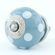 Grey Dotted Ceramic Cabinet Knobs Online